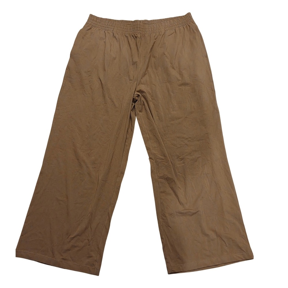 NEW SKIMS Cotton Jersey Wide Leg Pant Chai Brown 2X Lounge Relax Baddie Soft